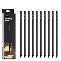 Juego De Lápices De Boceto Hb De Madera Negra De Primera Calidad 7 Piezas - Venta Internacional.