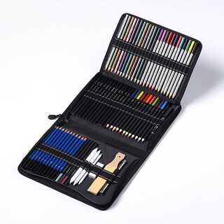 Foto 2 | Foto 2 | Juego De Lápices De Dibujo Profesional De 56 Piezas Con Estuche - Venta Internacional.