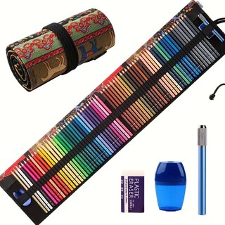 Foto 1 | Foto 1 | Juego De Lápices De Colores De 72 Colores A Base De Aceite 46 Piezas Con Sacapuntas Y Goma De Borr - Venta Internacional.