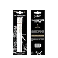 Juego De Lápices De Carboncillo Blancos 6 Unidades Lápices De Color Carbón De Tamaño Mediano Y Sua - Venta Internacional.