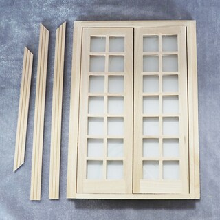 Foto 3 | Foto 3 | Ventana De Casa De Muñecas En Miniatura De Madera Con Doble Puerta Diseño De 28 Rejillas - Venta Internacional.