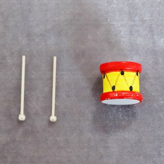 Foto 3 | Foto 3 | Baquetas De Madera Con Forma De Tambor Miniatura De Juguete 1/12 Accesorio Para Casa De Muñecas - Venta Internacional.