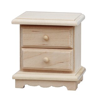 Foto 1 | Foto 1 | Mesita De Noche De Madera Con Muebles De Casa De Muñecas En Miniatura - Venta Internacional.