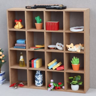 Foto 2 | Foto 2 | Estante De Almacenamiento En Miniatura Casa De Muñecas De Madera Mdf A Escala 1:12 - Venta Internacional.