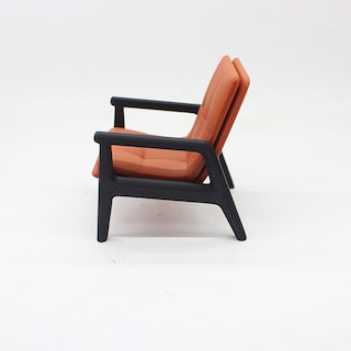 Foto 2 | Foto 2 | Silla De Salón Dollhouse En Miniatura A Escala 1:12 Con Cojín Naranja - Venta Internacional.