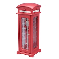 Cabina Telefónica Roja En Miniatura Dollhouse A Escala 1:12 - Venta Internacional.