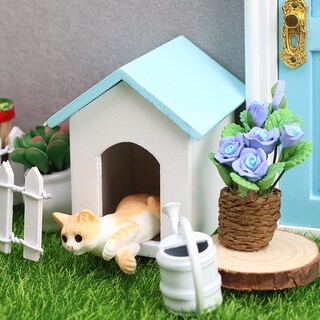 Foto 2 | Foto 2 | Caseta De Perro En Miniatura Para Casa De Muñecas Miniho De Madera A Escala 1:12 - Venta Internacional.