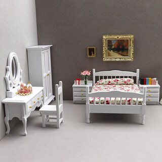 Foto 2 | Foto 2 | Set De Muebles En Miniatura Para Casa De Muñecas Dormitorio Escala 1:12 - Venta Internacional.