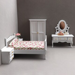 Foto 3 | Foto 3 | Set De Muebles En Miniatura Para Casa De Muñecas Dormitorio Escala 1:12 - Venta Internacional.