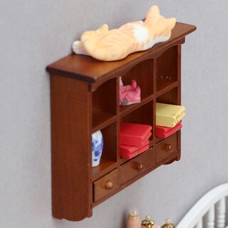 Foto 3 | Foto 3 | Armario De Almacenamiento Con 3 Estantes Para Muebles De Casa De Muñecas En Miniatura - Venta Internacional.
