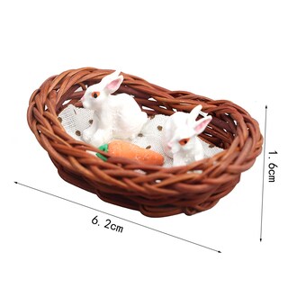 Foto 3 | Foto 3 | Mobiliario De Casa De Muñecas En Miniatura De Juguete Con Forma De Conejo Con Zanahoria - Venta Internacional.