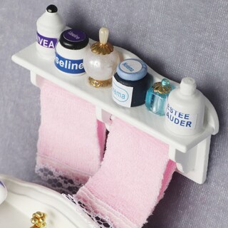 Foto 3 | Foto 3 | Toallero De Baño Dollhouse En Miniatura 1:12 Con Accesorios - Venta Internacional.