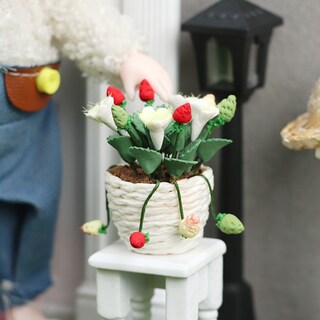 Foto 3 | Foto 3 | Planta De Fresas En Miniatura Dollhouse A Escala 1:12 En Maceta - Venta Internacional.