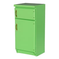 Refrigerador En Miniatura Con Forma De Casa De Muñecas Escala 1:12 De Madera Color Verde - Venta Internacional.