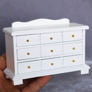 Foto 3 | Foto 3 | Armario En Miniatura De Madera Blanca A Escala 1:12 Para Casa De Muñecas - Venta Internacional.