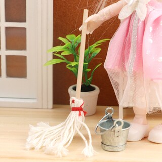 Foto 3 | Foto 3 | Set De Fregonas Y Cubos En Miniatura A Escala 1:12 Para Casa De Muñecas - Venta Internacional.