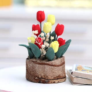 Foto 2 | Foto 2 | Maceta De Resina Con Forma De Tulipán En Miniatura Para Casa De Muñecas A Escala 1:12 - Venta Internacional.