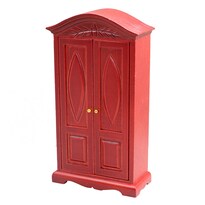 Armario Dollhouse De Madera De Secuoya Artesanal A Escala 1:12 - Venta Internacional.