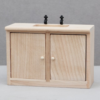 Foto 3 | Foto 3 | Fregadero De Cocina En Miniatura Dollhouse Escala 1:12 De Madera - Venta Internacional.