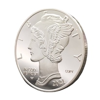 Moneda Conmemorativa Libertys 2022 De Plata 35 G Hierro 4 Cm - Venta Internacional.
