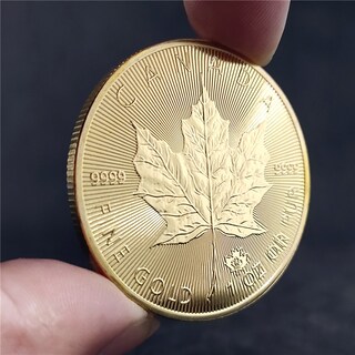 Foto 2 | Foto 2 | Moneda Conmemorativa Hoja De Arce De Canadá 1 Onza Hierro Dorado Fino - Venta Internacional.