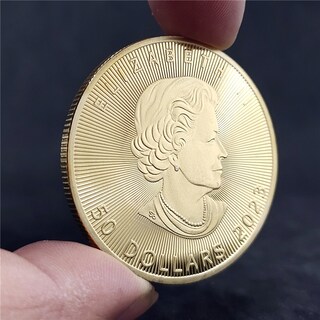 Foto 3 | Foto 3 | Moneda Conmemorativa Hoja De Arce De Canadá 1 Onza Hierro Dorado Fino - Venta Internacional.
