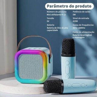 Foto 4 | Foto 4 | Set De Altavoces Karaoke K12 Con 2 Micrófonos Resistentes A Los Golpes - Venta Internacional.