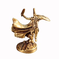 Estatua De Escultura De Guerrero Espartano Cobre Y Latón Envejecido - Venta Internacional.