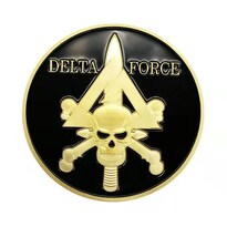 Moneda Conmemorativa Con El Emblema De La Calavera Militar De Delta Force - Venta Internacional.