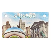 Imán Metálico Para Nevera Símbolo De La Ciudad De Chicago 10 X 5 6 Cm - Venta Internacional.