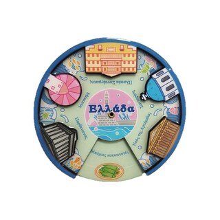 Foto 1 | Foto 1 | Imán Para Nevera Grecia Diseño De Disco Giratorio De Madera En 3d - Venta Internacional.