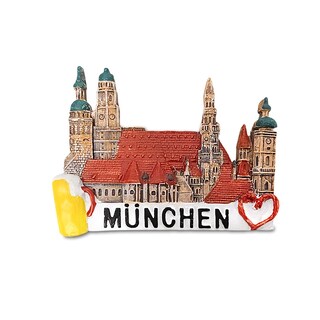 Foto 1 | Foto 1 | Imán Para Nevera Con Diseño 3d De Resina Diseño Arquitectónico Alemán Diseño De Múnich - Venta Internacional.