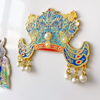Foto 2 | Foto 2 | Imán Para Nevera Con Forma De Corona De Fenghuang Diseño De Fénix Chino Tradicional - Venta Internacional.