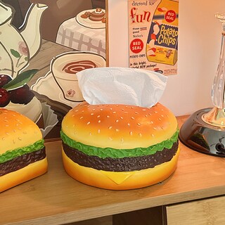 Foto 2 | Foto 2 | Funda Para Pañuelos De Papel Con Forma De Hamburguesa Creativo Soporte Para Pañuelos De Resina - Venta Internacional.