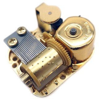 Foto 3 | Foto 3 | Movimiento De Caja De Música 18 Notas Chapado En Oro Enrollable 4 4 X 5 Cm - Venta Internacional.