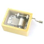 Caja De Música Con Manivela De Madera Con Tapa Transparente Canon Melody - Venta Internacional.