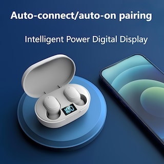 Foto 1 | Foto 1 | Auriculares Inalámbricos Fhrm Con Pantalla Digital Blancos - Venta Internacional.