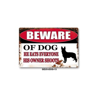 Foto 1 | Foto 1 | Señal De Advertencia: Ten Cuidado Con El Perro Se Come A Todo El Mundo Su Pvc 10 Unidades - Venta Internacional.