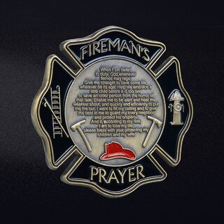 Foto 2 | Foto 2 | Moneda Conmemorativa De La Oración De Un Bombero Con Cruz De Malta - Venta Internacional.