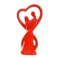 Figura De Cerámica Con Forma De Abrazo De Pareja Roja 13 5 Cm X 26 5 Cm - Venta Internacional.