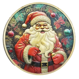 Foto 1 | Foto 1 | Moneda Conmemorativa De Navidad Papá Noel De Hierro 30 G 4 Cm - Venta Internacional.