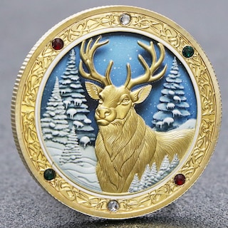 Foto 2 | Foto 2 | Moneda Conmemorativa De Navidad Papá Noel De Hierro 30 G 4 Cm - Venta Internacional.