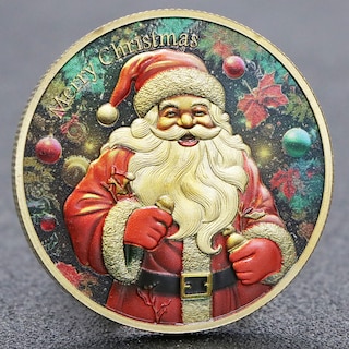 Foto 3 | Foto 3 | Moneda Conmemorativa De Navidad Papá Noel De Hierro 30 G 4 Cm - Venta Internacional.