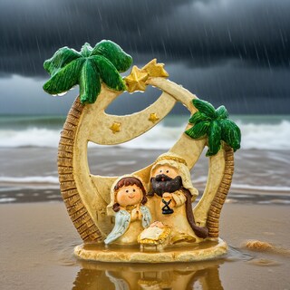 Foto 3 | Foto 3 | Figura De Belén De Resina Con Jesús María José 10 49 X 11 5 Cm - Venta Internacional.