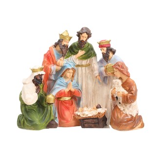 Foto 1 | Foto 1 | Estatuilla De Resina Con Escena De La Natividad Nacimiento De Jesús Con María José - Venta Internacional.