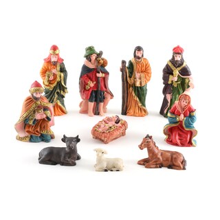 Foto 1 | Foto 1 | Juego De Figuras De Resina Con Escena De La Natividad 10 Piezas Religious Chris - Venta Internacional.