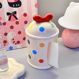 Foto 2 | Foto 2 | Funda De Plástico Para Pañuelos Diseño De Lunares 14 X 24 Cm - Venta Internacional.