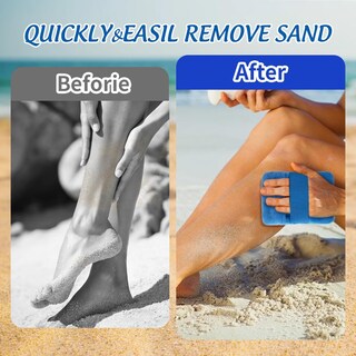 Foto 4 | Foto 4 | Manoplas Removedoras De Arena 2 Unidades Reutilizables Color Gris Playa Para La Familia - Venta Internacional.