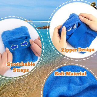 Foto 5 | Foto 5 | Manoplas Removedoras De Arena 2 Unidades Reutilizables Color Gris Playa Para La Familia - Venta Internacional.