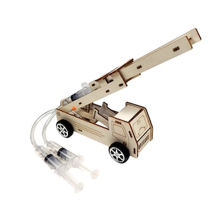 Foto 1 | Foto 1 | Experimentos Científicos: Camión De Bomberos Hidráulico De Madera Para Niños - Venta Internacional.